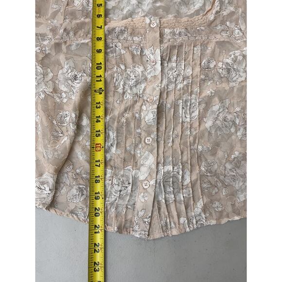 Romantic Victorian Regency Fairy Coquette Dainty Floral Top XL Cottage Parisian - Picture 10 of 13